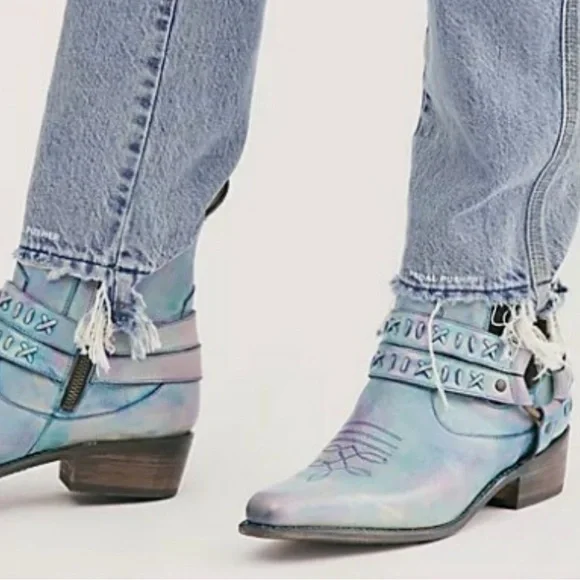 Bed Stu x Free People Watercolor Boots Size 9 - Picture 2 of 9